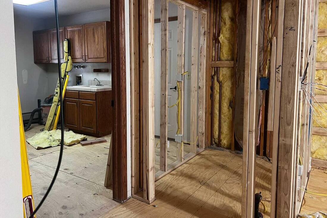 Before: pantry under construction