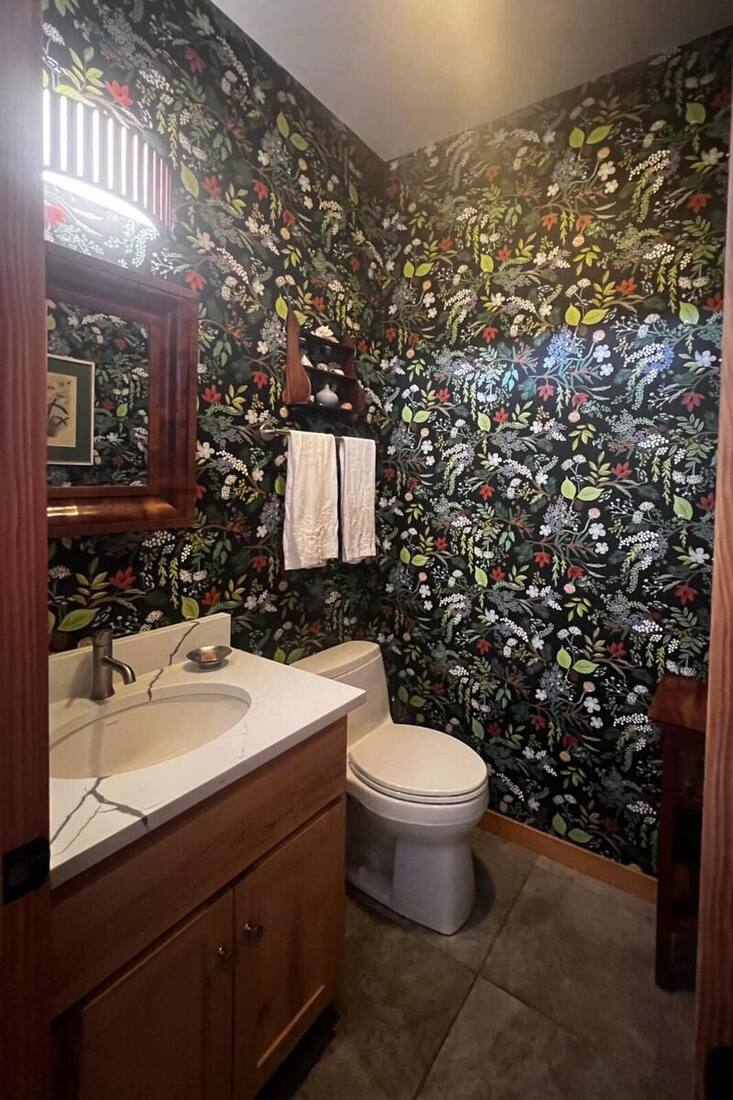 Valentine Drive multi-bathroom remodel with marble vanity